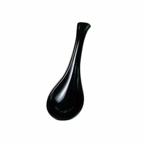 Thunder Group 7000BL Black Pearl 1 oz. Melamine Serving Spoon | Case of 60