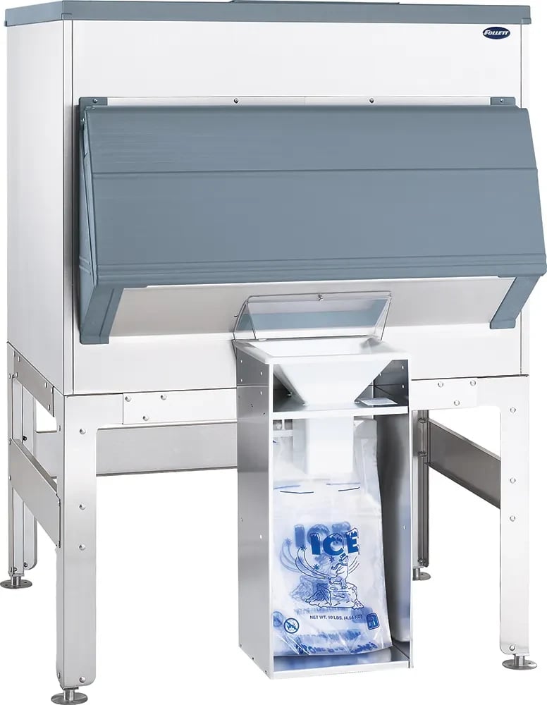 Follett Ice•DevIce™ Series DEV860SG-48-BG Gravity Dispense Ice Bin 860 Pound Capacity Polyethylene Interior Cube, Nugget Ice Compatibility