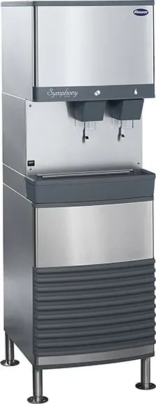 Follett Symphony Plus™ 50FB414W-L Freestanding Ice and Water Dispenser 425 Pound Daily Production 50 Pound Storage Lever Dispense Nugget Style Ice — 115V, 1PH