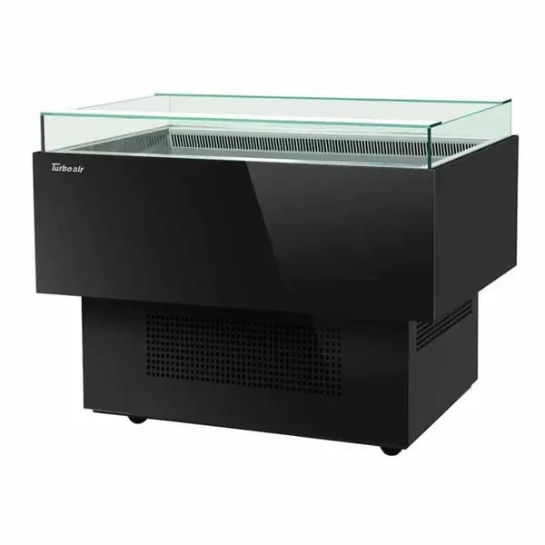 Turbo Air TOS-50PN-B Open Black Sandwich and Cheese Display Case Merchandiser 50"W