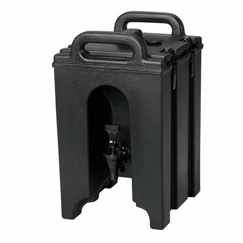 Cambro Camtainer 100LCD110 1-1/2 Gallon Insulated Black Beverage Dispenser