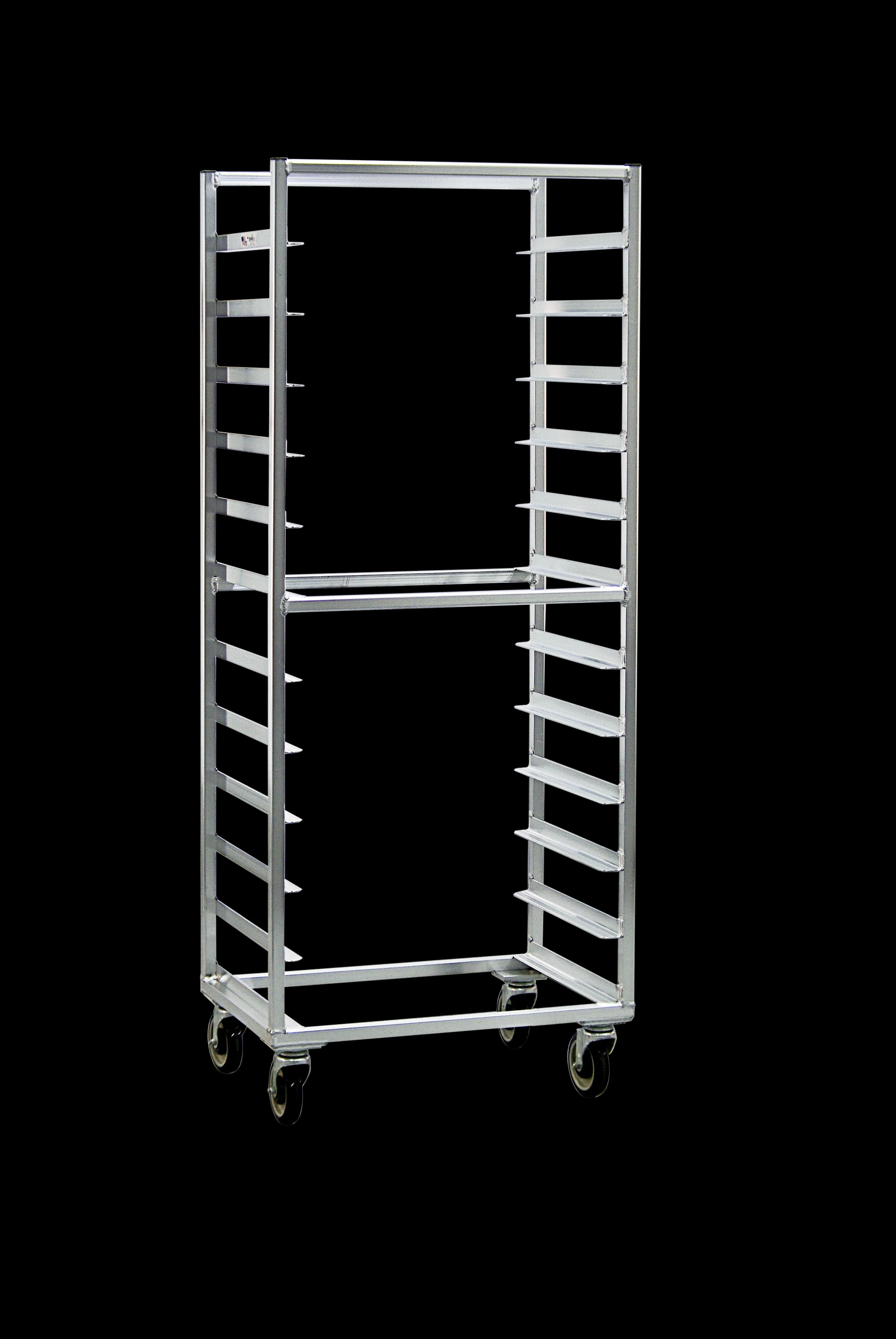Carter-Hoffmann® O8612W Portable Aluminum Pan Rack Single Width Open Style Side-Loaded 12 Pan Capacity
