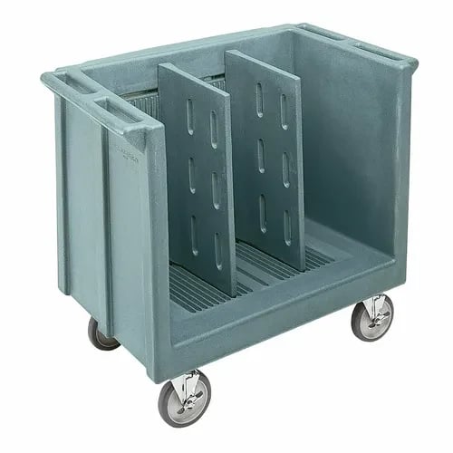 Cambro TDC30401 Polyethylene 2 Slate Blue Dish Caddy With 2 Adjustable Dividers