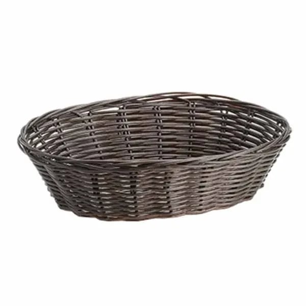 Tablecraft 1474 Brown Oblong Woven Basket 9" x 6" x 2-1/4 | Case of 12