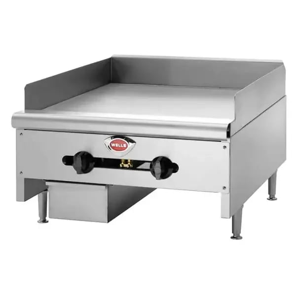 Wells HDG-3630G Heavy Duty 90,000 BTU Manual Control Gas Griddle 36"W