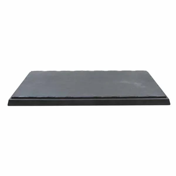 Tablecraft MGD2112 Frostone Slate Square Melamine Serving Tray 21" x 12-7/8" x 1-1/8"