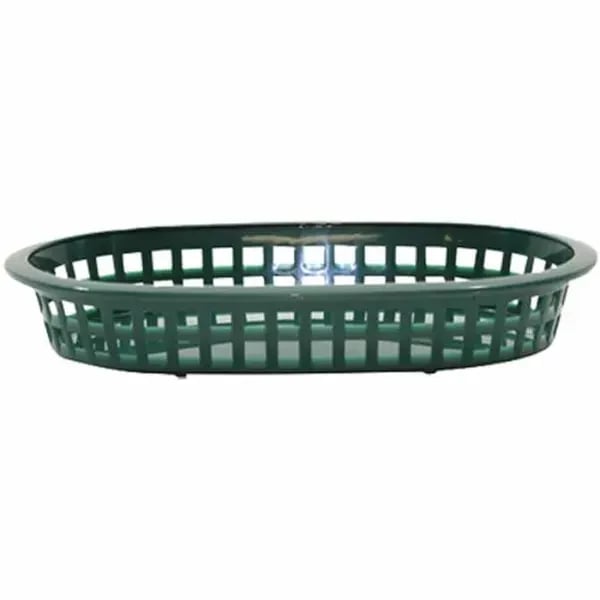 Tablecraft 1073FG A La Carte Green Oval Platter Basket 9-1/4" x 6" x 1-1/2" | Case of 36