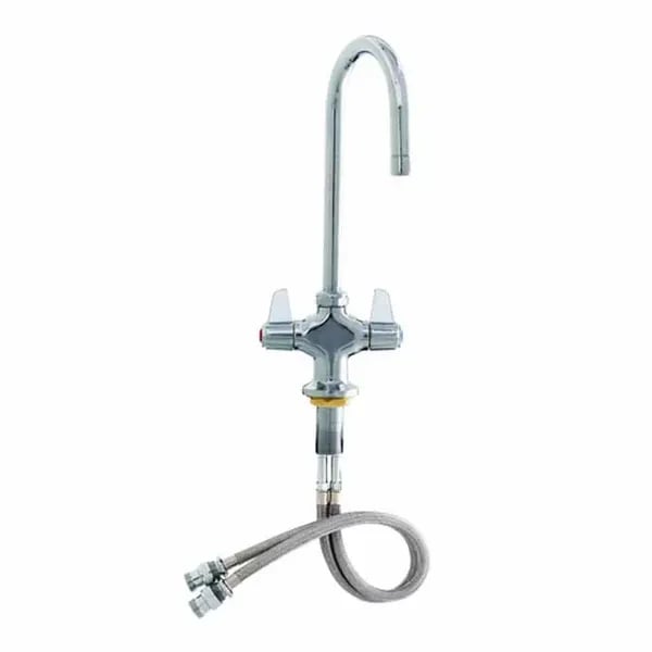 T&S 5F-2SLX05 Single Hole Deck Mount Equip Faucet with 5-3/4" Gooseneck Spout