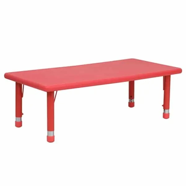 Flash Furniture YU-YCX-001-2-RECT-TBL-RED-GG Red Preschool Activity Table