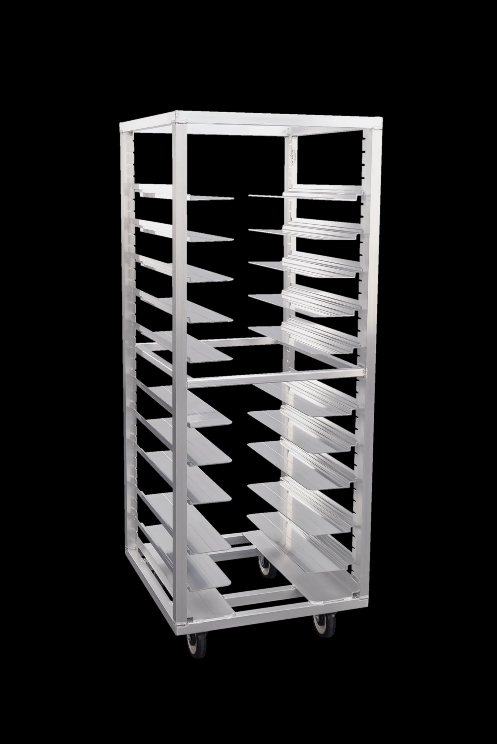 Carter-Hoffmann® O8631V Portable Aluminum Pan Rack Single Width Mobile Style End-Loaded 31 Pan Capacity