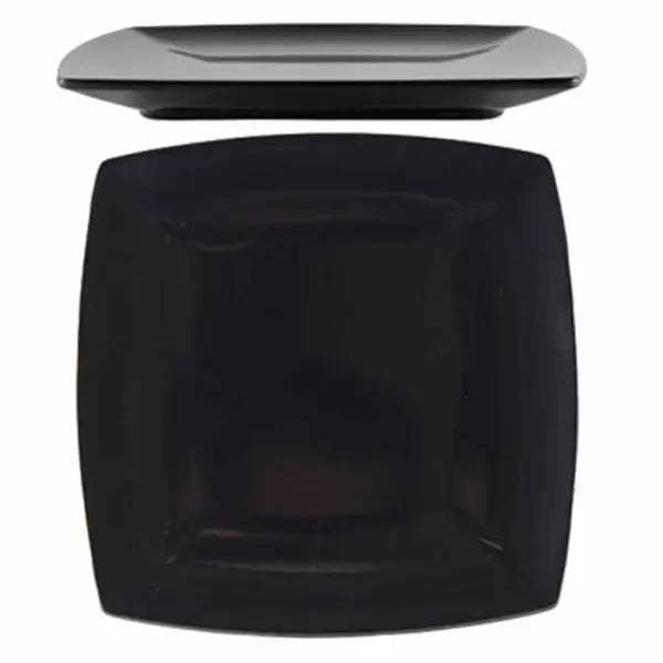 Thunder Group 29004BK Classic Black 4-1/2" x 4-1/2" Square Melamine Plate | Case of 12