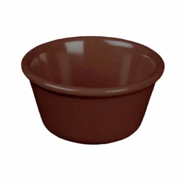 Thunder Group ML535C1 Chocolate 1-3/4 oz. Melamine Ramekin | Case of 12