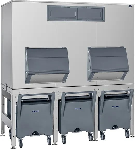Follett Seals — Follett ITS3250SG-90 Gravity Dispense Ice Bin 3255 Pound Capacity Polyethylene Interior Cube, Flake, Nugget Ice Compatibility