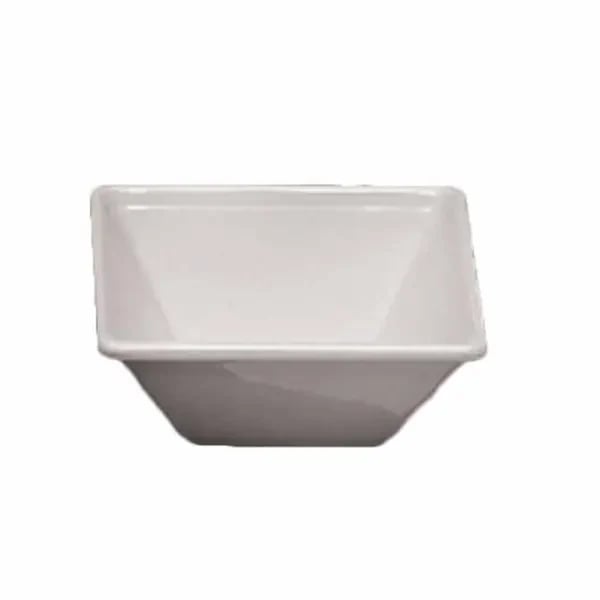 Thunder Group PS5005W Passion White 11 oz. Square Melamine Bowl | Case of 12