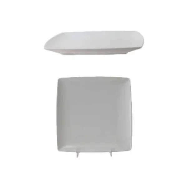 Thunder Group 29007WT Classic White 7-1/4" x 7-1/4" Square Melamine Plate | Case of 12