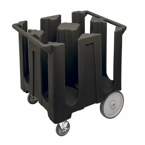 Cambro DC1225110 Polyethylene 4 Black Dish Caddy With 4 Dividers