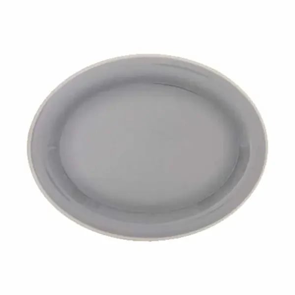 Thunder Group DM213H Graham 13-1/2" x 10-1/2" Oval Melamine Platter | Case of 12