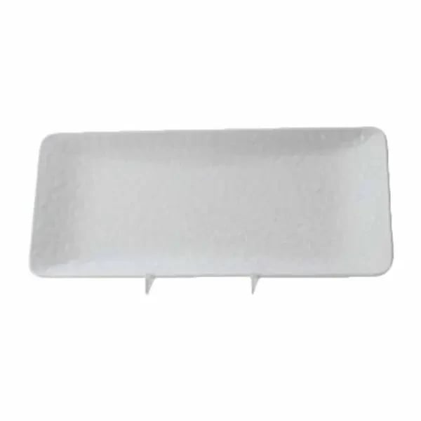 Thunder Group 24110WT Classic White 11-1/4" x 5" Rectangular Melamine Plate | Case of 12