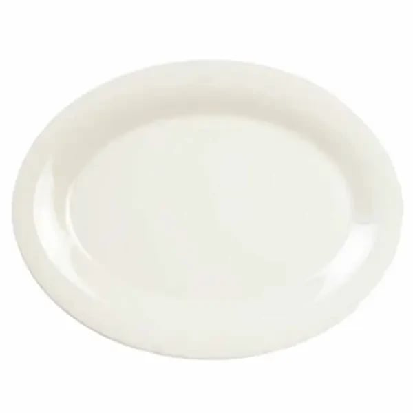 Thunder Group CR209V Ivory 9-1/2" x 7-1/4" Oval Melamine Platter | Case of 12