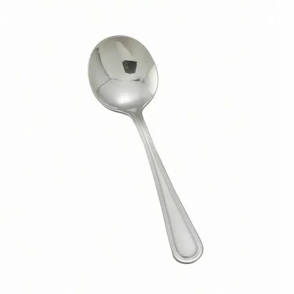 Winco 0030-04 Shangarila Bouillon Soup Spoons Extra Heavy Weight 18/8 | Case of 12