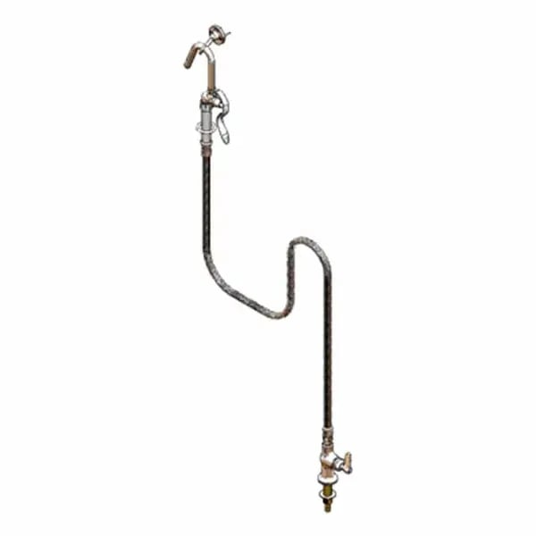 T&S B-0305-102A-CR Single Hole Deck Mount Pantry Base with 68" Hose