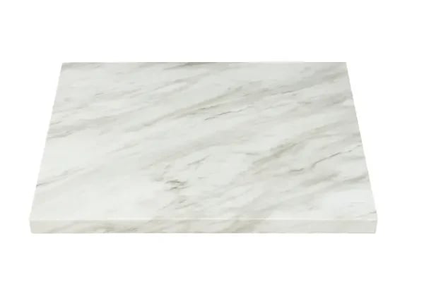 Modesto 24" x 30" Rectangular Faux White Marble Table Top