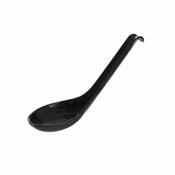 Thunder Group 7200BK Classic Black 5/8 oz. Melamine Soup Spoon | Case of 60