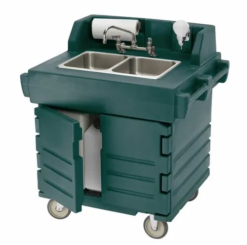 Cambro Camkiosk KSC402192 Granite Green Hand Sink Cart