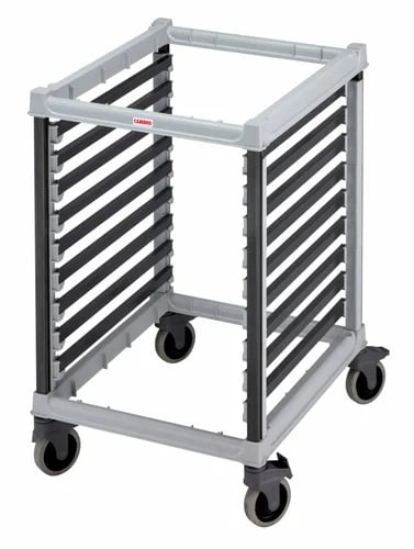 Cambro Camshelving UGNPR21H18480 8-Full Size Speckled Gray Food Pan Trolly 32-1/8"W X 25-3/8"L X 40"H