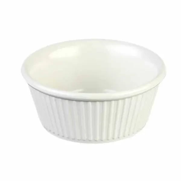 Thunder Group ML533B1 Bone 3-1/2 oz. Fluted Melamine Ramekin | Case of 12