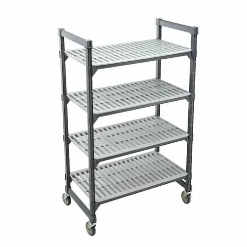 Cambro Camshelving EMU244270V4580 4-Shelf Polypropylene Brushed Graphite Shelving Kit 42"W X 24"D X 70-1/4"H