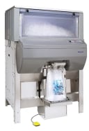 Follett Ice Pro™ Series DB1000SA Freestanding Ice Bagging/Dispensing Bin 1000 Pound Capacity Push-Button Actuation Cube, Nugget Style Ice — 220V, 1PH
