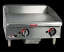 APW Wyott GGT-48S Workline Series Gas Countertop Griddle 48 Inch Wide Thermostatic Control Rectangle Polished Steel 0.75 Inch Thick Plate Light-Duty — Natural Gas, 100000 BTU