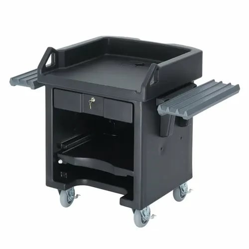 Cambro Versa VCSWR110 Black Cash Register Cart 52-3/4"W