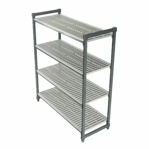 Cambro Camshelving ESU186064V4580 4-Shelf Polypropylene Brushed Graphite Shelving Kit 60"W X 18"D X 64"H