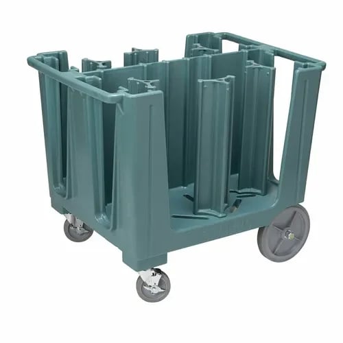 Cambro ADCS401 Polyethylene 6 Slate Blue Dish Caddy With 6 Adjustable Dividers