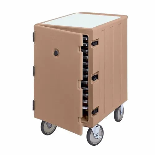 Cambro Camcart 1826LTC157 Insulated Coffee Beige Front Loader Food Carrier
