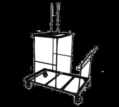Maywood Furniture MPEDTRKSM Pedestal Storage Table Truck