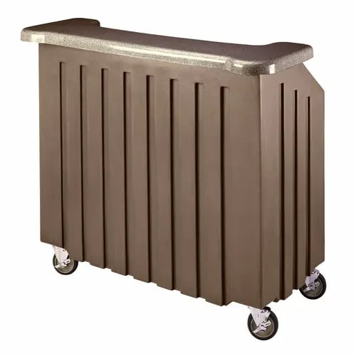 Cambro Cambar BAR540DS672 Granite Sand Portable Bar 5-Bottle Speed Rail Portable Bar 54"W X 25-7/8"D X 46-1/8"H