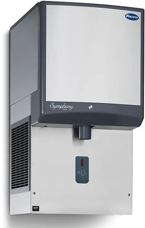 Follett Symphony Plus™ 25HI414A-SI-00 Wall Mount Ice-Only Dispenser 425 Pound Daily Production 25 Pound Storage SensorSAFE™ Dispense Nugget Style Ice — 115V, 1PH
