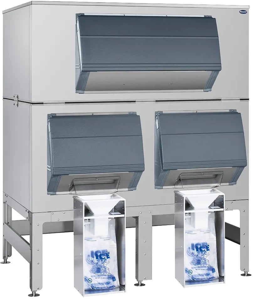 Follett Ice•DevIce™ Series DEV4600SG-72-BG Gravity Dispense Ice Bin 4640 Pound Capacity Polyethylene Interior Cube, Nugget Ice Compatibility