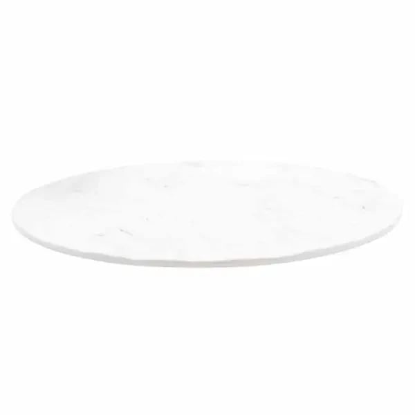 Tablecraft MG13WM Frostone White Marble Round Melamine Serving Tray 13" Diameter