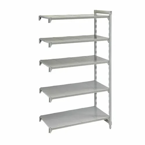 Cambro Camshelving CPA183084S5PKG 5-Shelf Polypropylene-Covered Steel Posts Speckled Gray Shelving Kit 30"W X 18"D X 84"H — main image