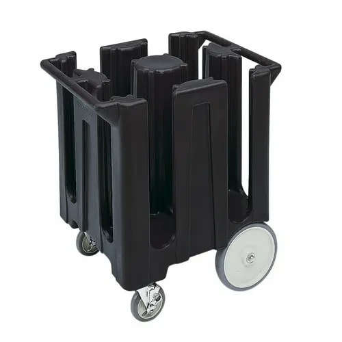 Cambro DC825110 Polyethylene 4 Black Dish Caddy With 4 Dividers — main image