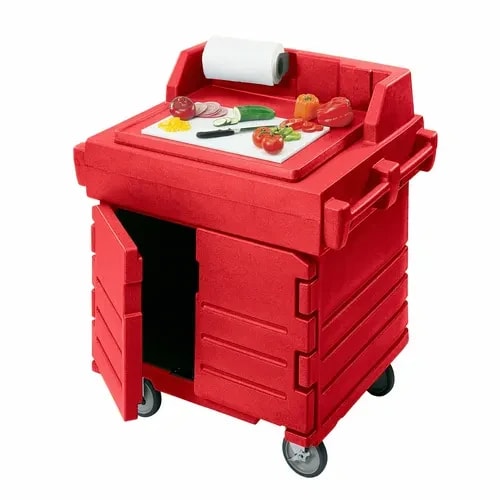 Cambro Camkiosk KWS40158 Hot Red Serving Counter 40-1/2"W X 33"D X 45-1/2"H — main image