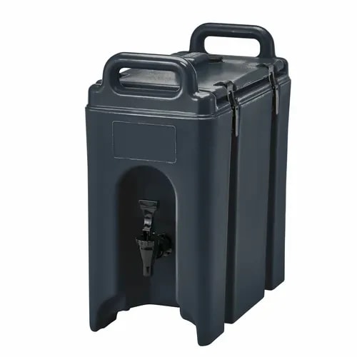 Cambro Camtainer 250LCD110 2-1/2 Gallon Insulated Black Beverage Dispenser — main image