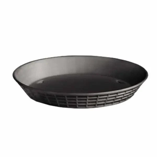 Tablecraft 137512BK Black Round Platter Basket 12" x 1-1/2"x | Case of 12 — main image