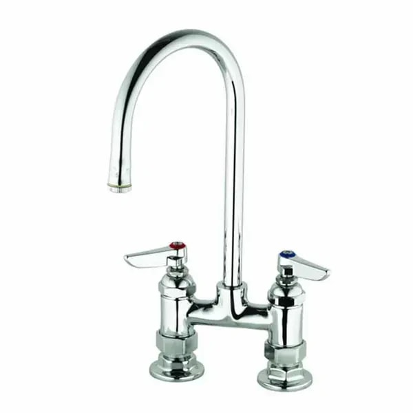 T&S B-0325 4" Deck Mount Double Pantry Faucet — main image