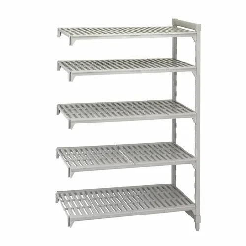 Cambro Camshelving CPA183084V5PKG 5-Shelf Polypropylene-Covered Steel Posts Speckled Gray Shelving Kit 30"W X 18"D X 84"H — main image