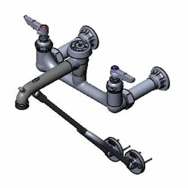 T&S B-0655-RGH 8" Wall Mount Service Sink Faucet — main image